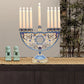 Hanukkah Star Menorah David Candelabra Candle Candlestick Holder Hand Paited Home Decoration Party Festival Candleholder Gifts