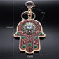 Islam Hand of Fatima Turky Blue Eyes Keychain Lucky Eye Hamsa Hands Flower Keyring Pendant Men Women Jewelry chaveiro para carro