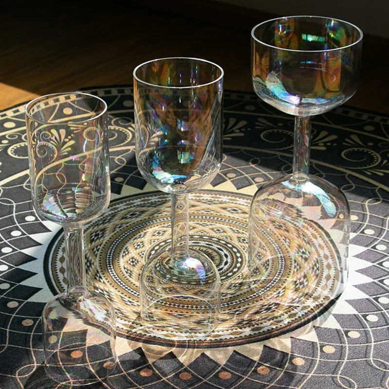 Transparent Crystal Singing Bowl Hand-held Yoga Meditation Singing Bowls Double Headed Sound Healing Percussion Instruments