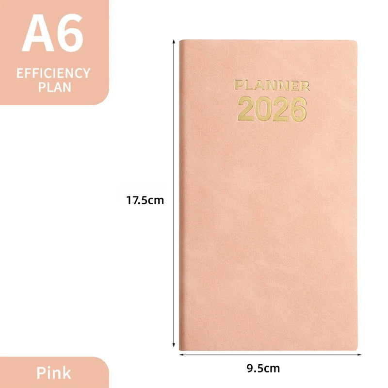 2026 Daily Planner,365 Days Time Management Notebook A6 Size Pocket Daily Organizer for Goal Tracking&Productivity student offic