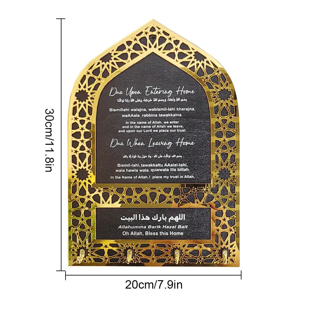 Elegant Islamic Decors Key Rack Stylish Key Organizers Hook with Islamic Motifs for Functional Home Decoration