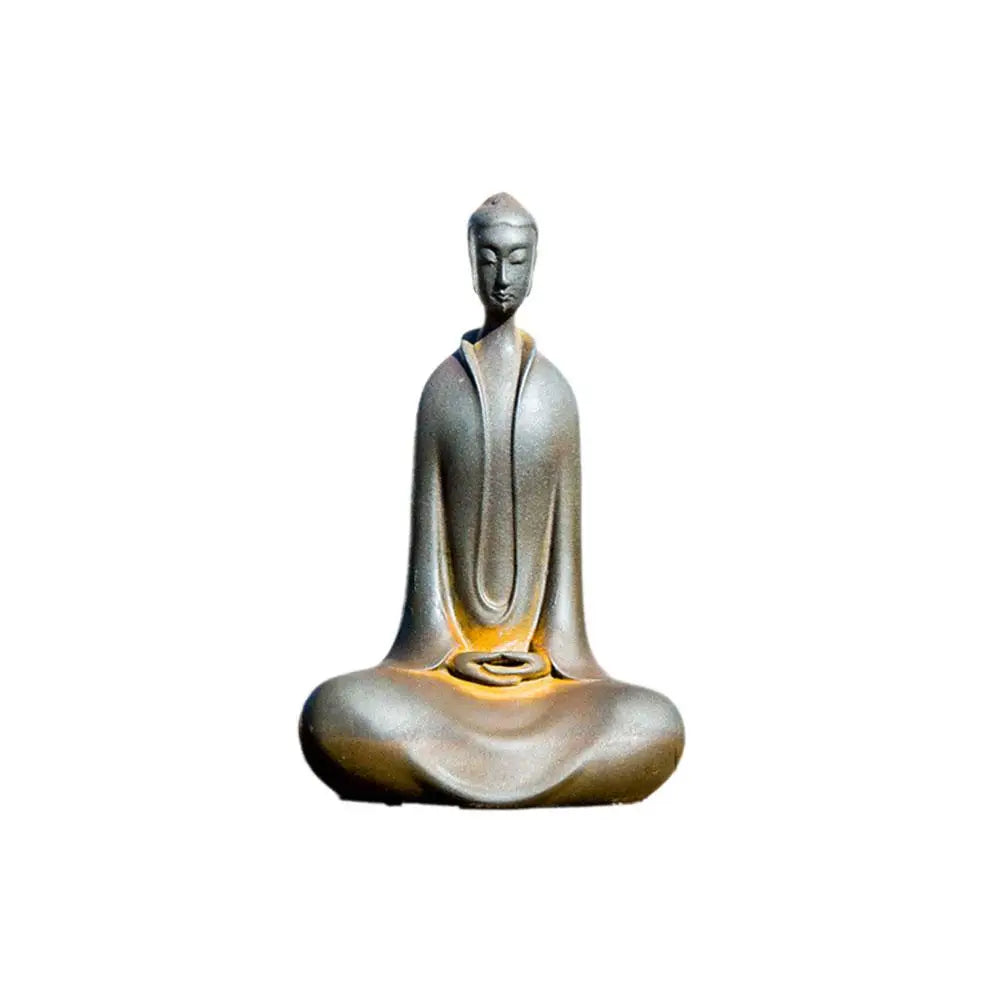 Mini Buddhist Monks Figurines Garden Buddha Zen Statue Tibetan Buddha Figurines Garden Ornament Meditating Buddha Sculpture