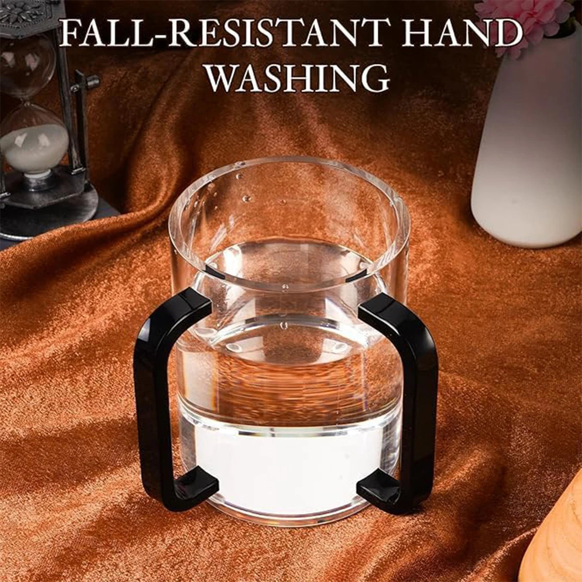 Judaica Acrylic Wash Cup Dual Handles Cup Jewish Niggel Vasser Hand Washing Cup for Prayer Ritual Clear Lucite Material