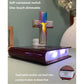 Levitating Cross Lamp Floating Jesus & Bible Night Light Magnetic Levitation Cross Ornament Glowing Cross Light Home Desk gift