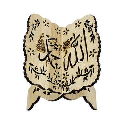 DIY Kuran Quran Koran Holy Book Stand Holder Folding Bible Bookshelf Ramadan Muslim Islamic Eid Organizer Display Reading Prayer