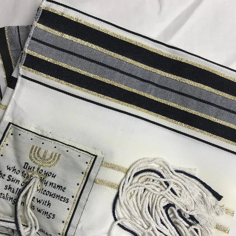 Tallit Prayer Shawl Israel 55x180cm Polyester Talit Zipper Bag Tallis Israeli Praying Scarfs Priez Wraps Prayer Shawl Talis