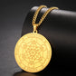 Dawapara Metatron Cube Necklace Stainless Steel Sacred Geometry Archangel Metatron Medal Pendant Protection Talisman