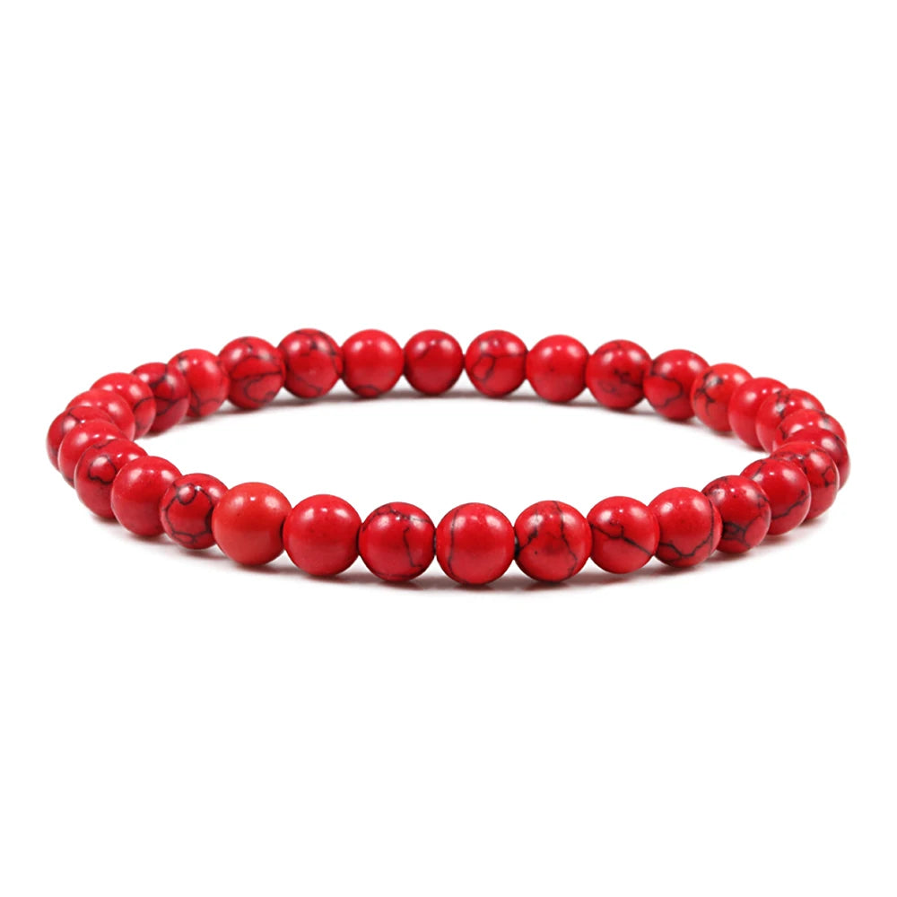 6/8/10MM Natural Stone Bracelet Red Pine Stone Prayer Beaded Bracelet Rosary Meditation Bracelets Men Women Yoga Jewelry Pulsera