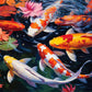 Asian Japanese Zen Tranquility Natural Aesthetics Koi Carp Art Poster Canvas Printing Living Room Bedroom Home Wall Decoration