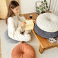 Thick Round Cushion,Soft & Comfortable Full-Filled Meditation Yoga Pillow, Bohemian Zen Home Decor in Vibrant Orange