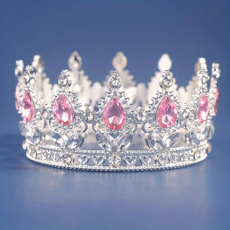 Crown topper Headpiece Suitable  Wedding Decorations Holiday Costume Headpiece Rhinestone Prom Crown Headb