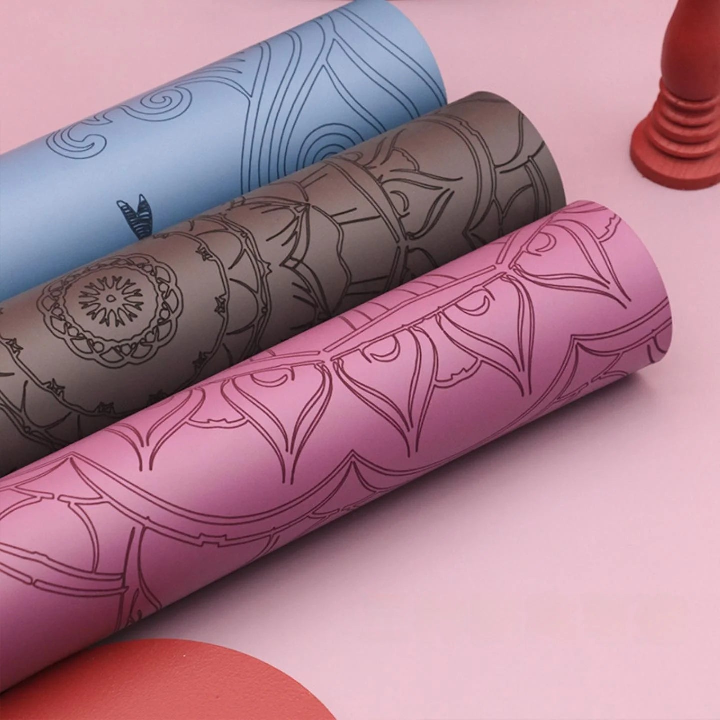 Natural Rubber Yoga Mat Small Size Meditation Pad Professional Flat Support Knee Pad Anti-Slip Yoga Inverted  Pad