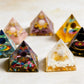 1.97inch Natural Resin Amethyst Pyramid - The Seven Chakras Balancing Tool, Meditation Healing Christmas Decoration
