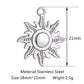 3pcs/Lot Stainless Steel Casting Sunburst Sun Moon Star Charms Pendant For DIY Necklace Bracelet Earrings Jewelry Accessories