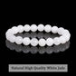 JD Natural Stone Beads Bracelet Amethyst Tiger Eye Crystal Quartz Agate Gem Beads Bangles Women Men Reiki Healling Jewelry Gift