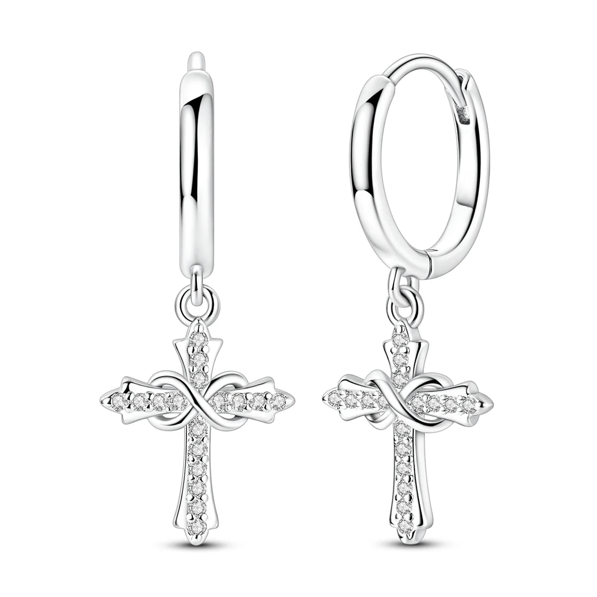 925 Sterling Silver Earrings Rings Necklaces Bracelets For Woman Cross Christianity Drop Earring Fit Charms DIY Fine Jewelry