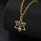 LIKGREAT Star Of David Necklace Menorah Candles Hebrew Jewish Jewelry Israel Faith Lamp Hanukkah Pendant Necklace Amulet Gift