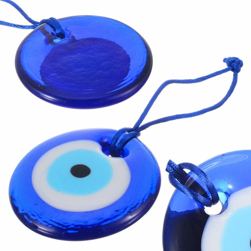 Lucky Turkish Greek Evil Blue Eye Charm Pendant Blue Lamp Work Glass Car Home Amulet Pendant Eye Jewelry Accessories