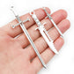 10pcs/lot Antique Silver Plated Sword Blade Charms Pedants DIY Jewelry Making Accessories for Necklace Craft Findings