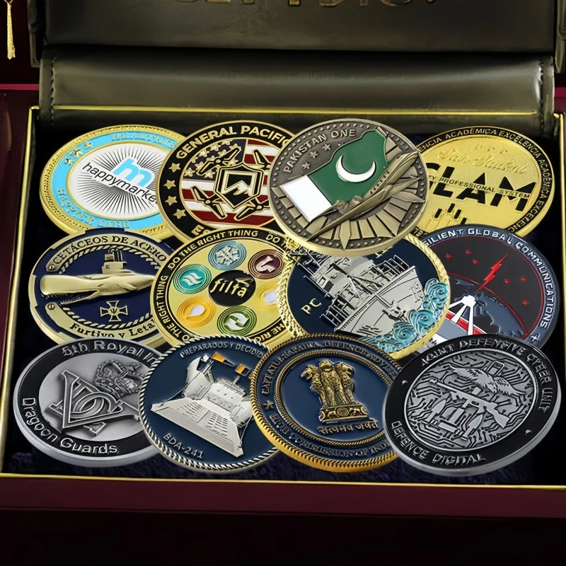 Custom Your Own Logo Metal Coins Shiny Gold Silver Metal Challenge Coins Promotional 2D 3D Zinc Alloy Game Token Coin For Gift