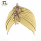 NEW Luxury Divas Stretchable turban Head wrap hat with beaded pendant women Headwear