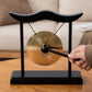 Retro Relaxation Desktop Gong Fortune Creative Copper Bell High Volume Wood Frame Feng Shui Metal Cymbals House Warming