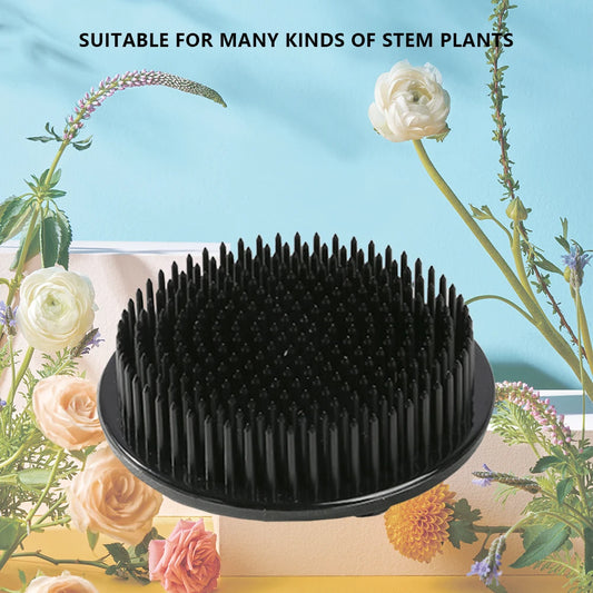 Ikebana Kenzan Flower Base Holder Plastic Lightweight Easy To Use Floral Decor Arrangement Tools Round Flower Frog Art Fixed