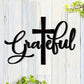 1PC Metal Cross Wall Art - 2D Flat Christian Religious Hanging Ornament, Faith-Inspired Home Decor for Living Room