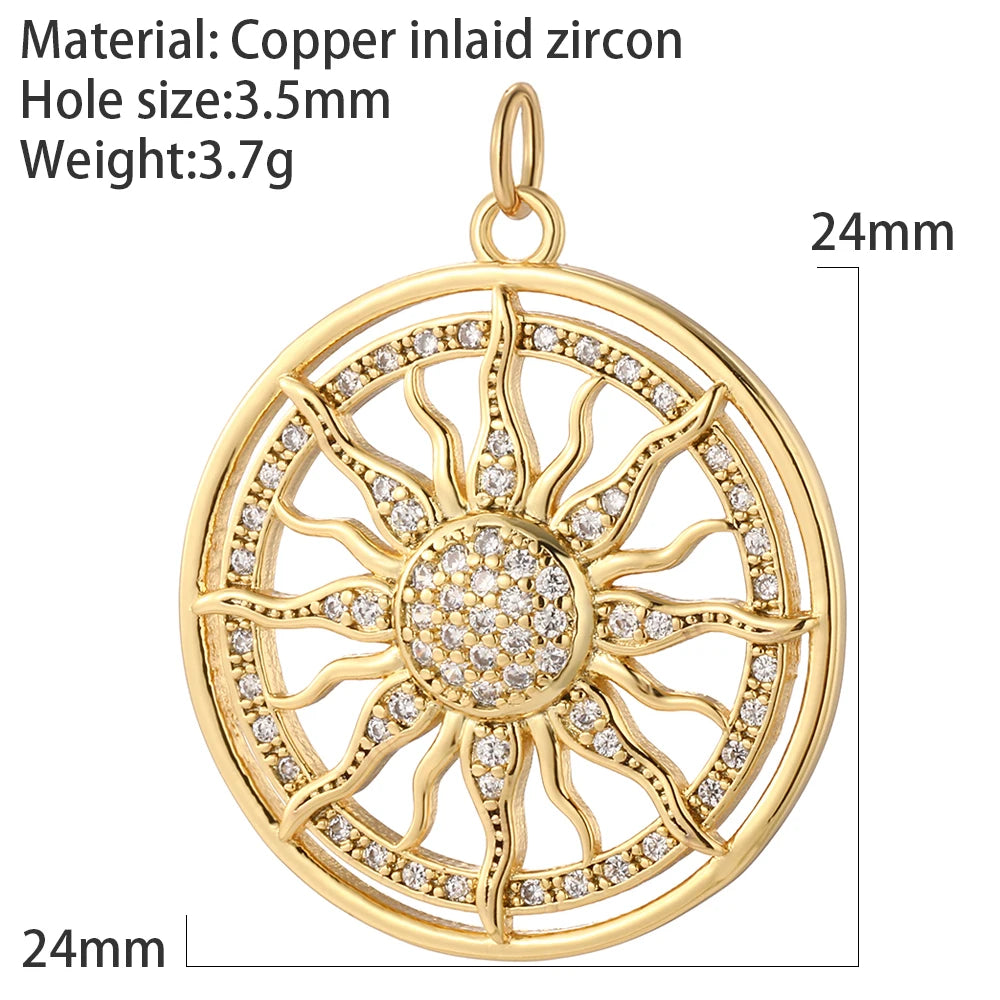 Bohemian Star Sun Moon Charms for Jewelry Making Cute Enamel Planet Gold Color Diy Earrings Necklace Bracelet High Quality