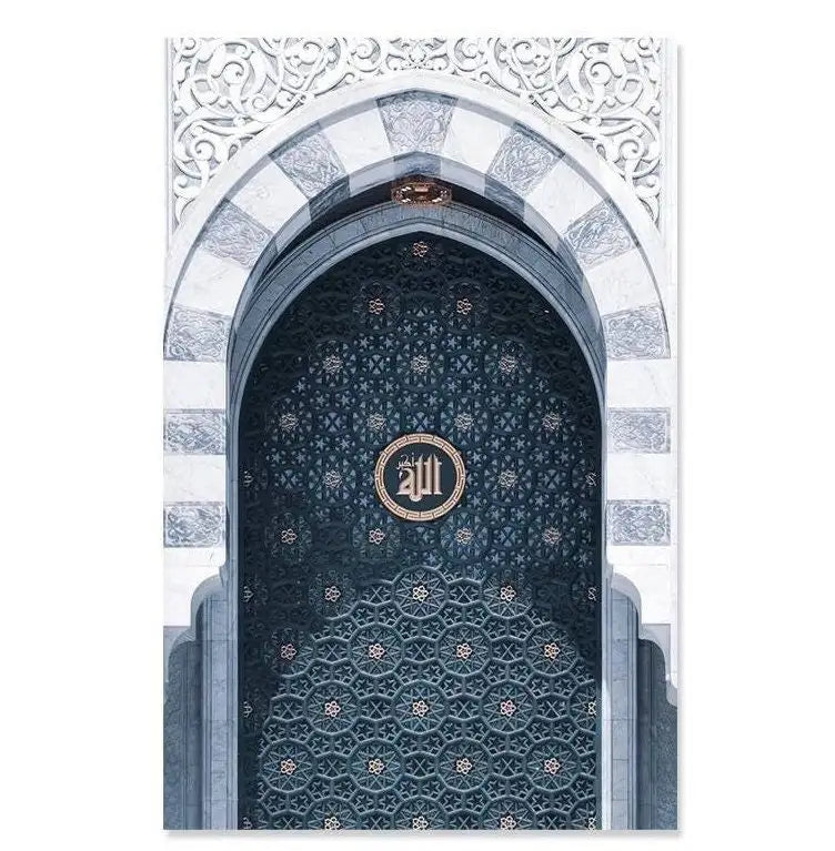 Islamic he Mosque Wall Art Canvas Prints Arbic Kaaba Al Masjid An Nabwi Islamic Canvas Poster Living Room Decor Paintings