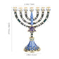 Holder Centerpiece Christmas Decorations Hanukkah Holdersticks Blue Jewish Menorah