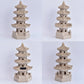 Japanese Pagoda Statue Zen Garden Lantern Resin Stone Tower Sculpture Buddha Decor for Patio Backyard Meditation Home Ornament