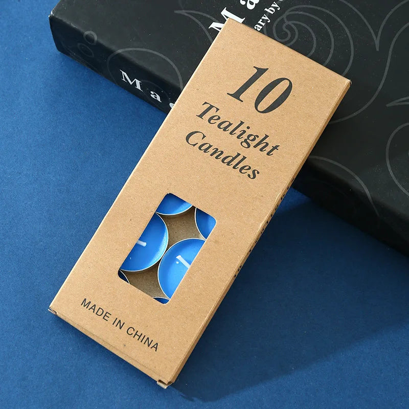 10pcs Round Aluminum Tea Candles Confession Candles Tea Making Heat Preservation Small Candles Smokeless and Odorless Candles