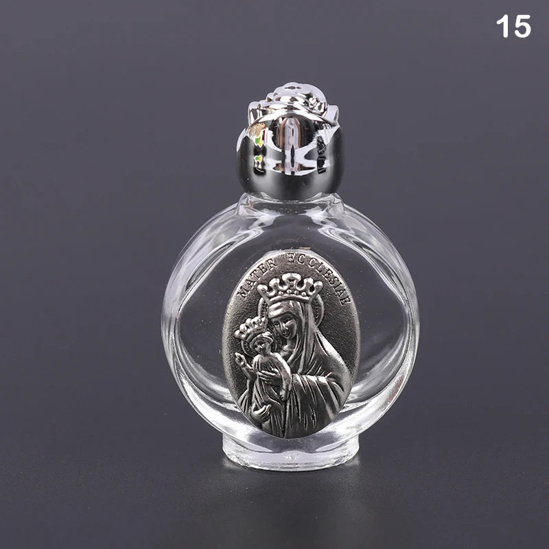 Empty Holy Water Jesus Bottle Religious Bottle Christian Baptism Supplies Refillable Portable Cosmetic Packaging Empty Bottle