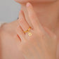 LIKGREAT Star of David Ring Jewish Hang Pendant Rings Stainless Steel Tetragram Cross Jewelry Jewish Gift for Women Men Gifts