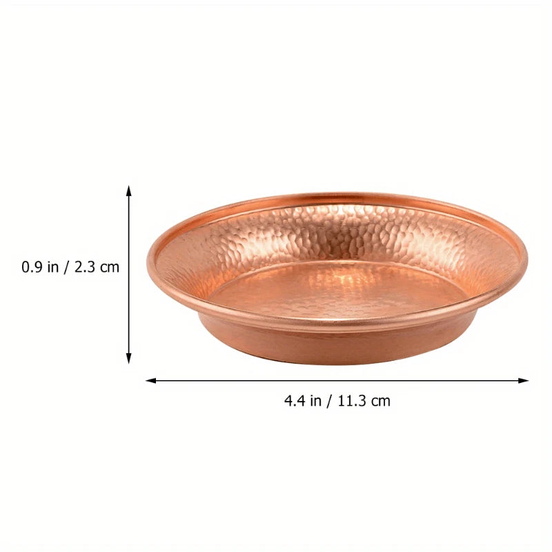 Household Tibetan Water Tray Decor Urlis for Decoration Indian Copper Holy Offering Bowl