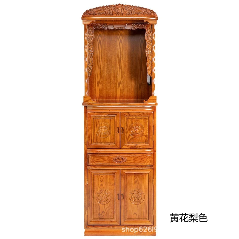 HT Fanti Chinese Style Buddha Shrine Cabinet Home Altar Offering Table Fairy Altar Incense Table God House Cabinet Buddha Altar