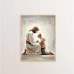 Modern Christian Believer Poster Jesus Praying Shepherd Bible Verse Easter Canvas Painting Wall Art for Kids Room Home Decor