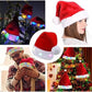 Luminous Christmas Hats Light Up LED Santa Claus Hat Christmas Decoration For Adult Kids New Year Festive Holiday Party Supplies
