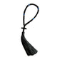 Handmade 50 knot Black Chotki Christian Orthodox Prayer Rope, Blue Greek Omboskoini Protection Blessing Cross Greek Car Hanging