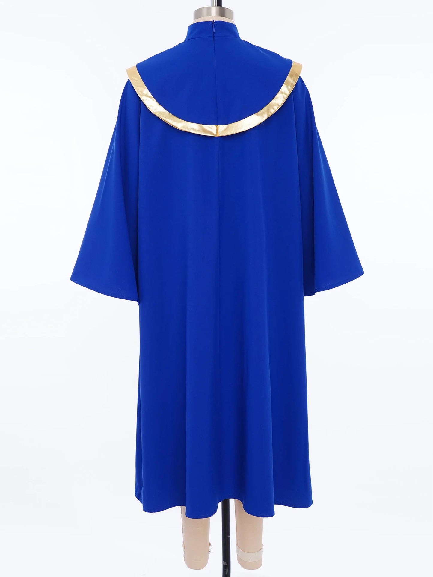 Boys Girls Church Choir Worship Praise Dance Robe Long Sleeve Metallic Gown Christian Pastor Priest Cosplay Halloween Costume