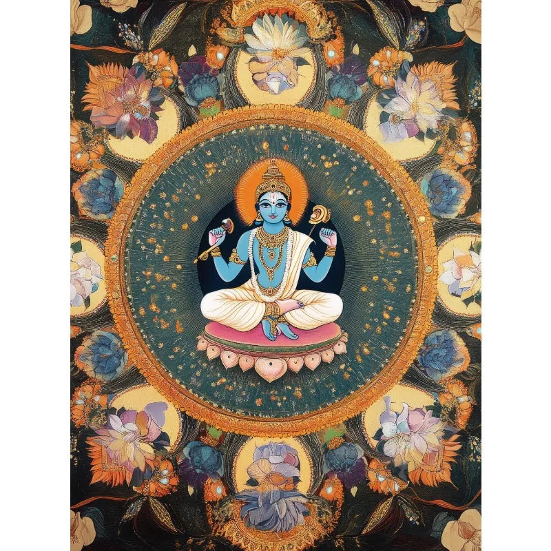 Hindu God Spiritual Serene Forest Temple Scene Indian Nature&Wildlife Poster Canvas Painting Wall Art Pictures Home Decor