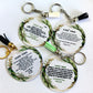 all 10pcs Print Hebrew Plexiglass Wedding Party Guest Favor Gift Bar Mitzvah Souvenir Key Chain with Ring Blessing Personalized