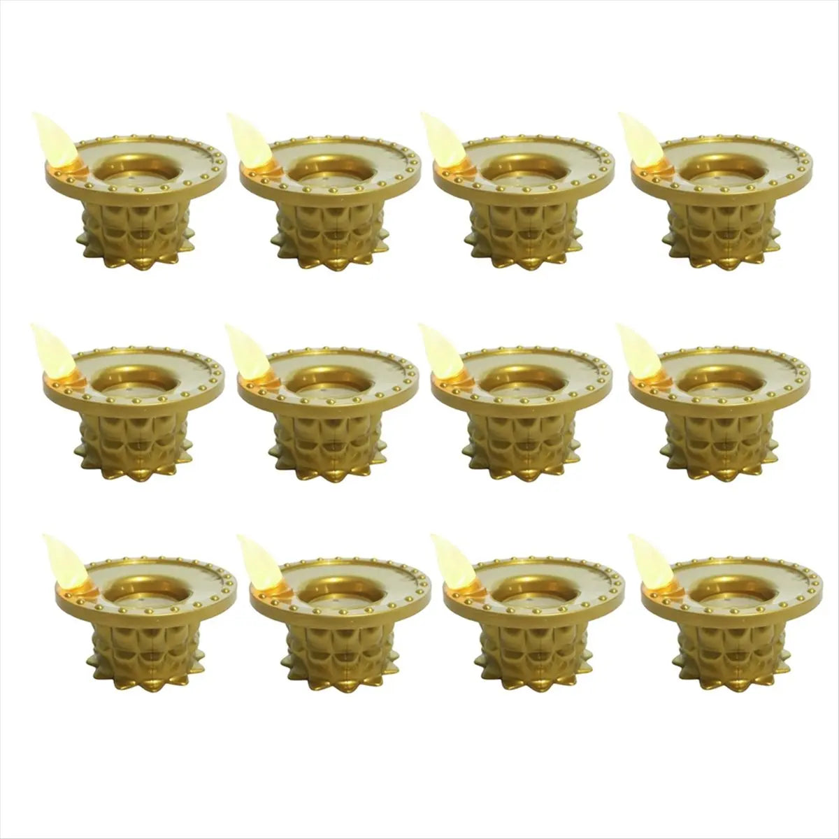 NEW 12 Pcs Diwali Diyas Lamp Decorations, Diwali Led Water Sense Lights, Waterproof Flameless Lotus Tea Lights,Oil Lamps