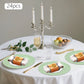 Plates Set Round Plates Reusable Plates Charger Plates 24 Packed Western Dim Sum Plates Silver Green Gold Black