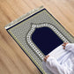 VIKAMA Portable Prayer Mat Pilgrimage Design Foldable Prayer Mat Living Room Islamic Daily Worship Soft Carpet