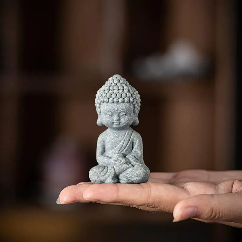 Cute Little Monk Buddha Statue Chinese Style Fish Tank Moss Landscaping Zen Garden Decoration Oriental Aesthetic