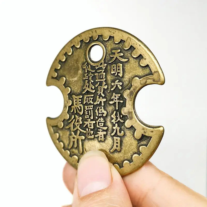 Ancient Chinese Coin Model Mountain Ghost Money Traditional Feng Shui Amulet Of Wealth Leizu Good Luck Coin Hanging Decoration
