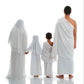 White Men's Simple High-End Hajj Ihram Towel Set Bath Towel Pilgrimage Towel Cross-Border Two-Piece Set Geometry Pattern