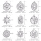 3pcs/Lot Stainless Steel Casting Sunburst Sun Moon Star Charms Pendant For DIY Necklace Bracelet Earrings Jewelry Accessories